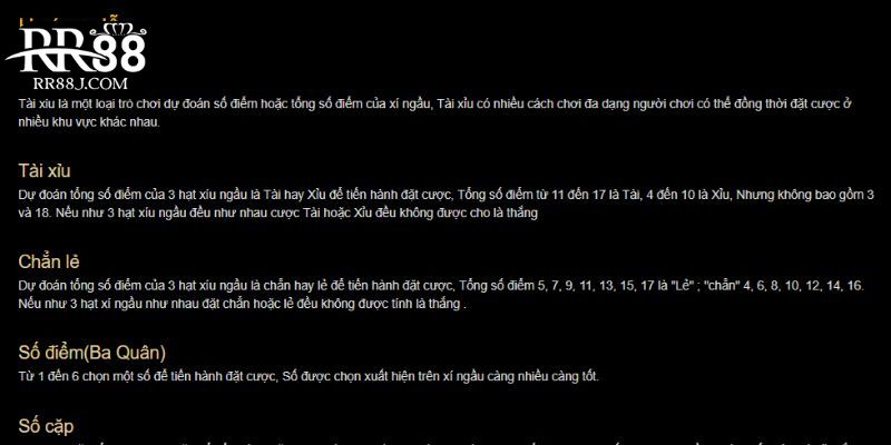 Khám phá luật chơi tài xỉu ăn tiền thật