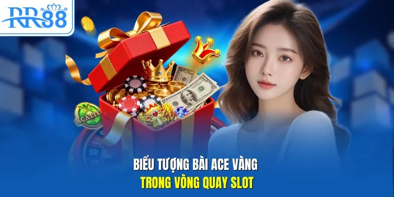 Biểu tượng bài ace vàng trong vòng quay slot